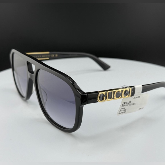 Gucci Sunglasses Black Frames with Gold Logo GG1188S. New with tags & case main image 9